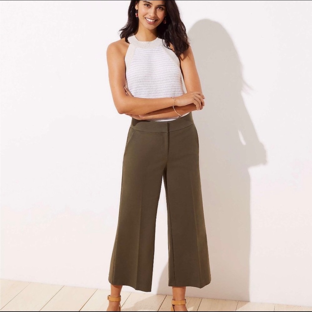 NWT LOFT 2P Cropped Flare Dress Pant's